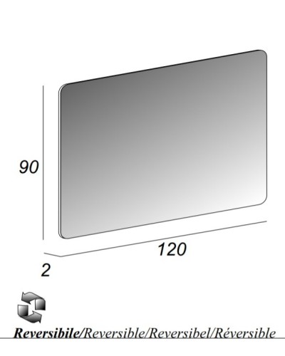 Зеркало без подсветки реверсивное 120x90 CEZARES 54037