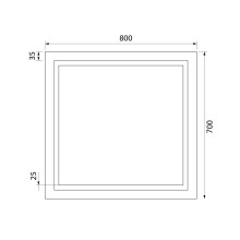 Зеркало 80х70 см IDDIS Zodiac ZOD8000i98