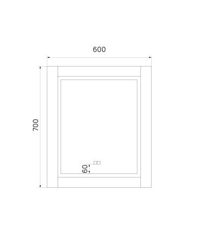 Зеркало 60х70 см белый матовый IDDIS Oxford ЗЛП111