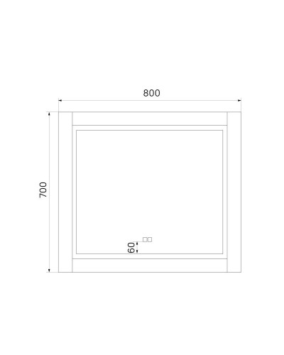 Зеркало 80х70 см белый матовый IDDIS Oxford ЗЛП110