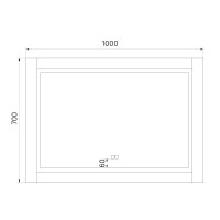 Зеркало 100х70 см белый матовый IDDIS Oxford ЗЛП112