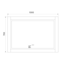 Зеркало 100х70 см белый матовый IDDIS Oxford ЗЛП112