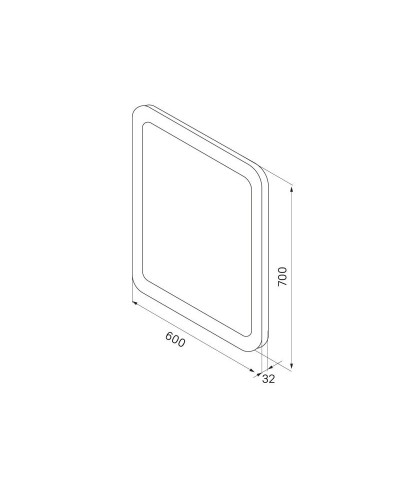Зеркало 60х70 см белый IDDIS Edifice ЗЛП108