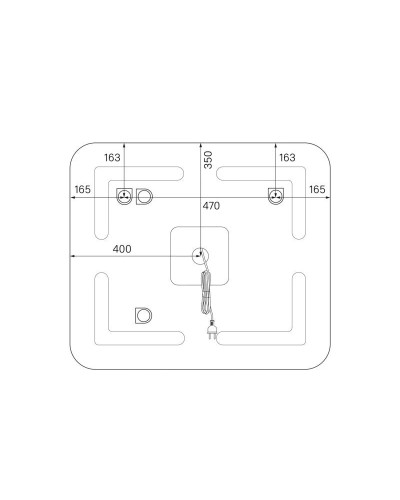 Зеркало 80х70 см белый IDDIS Edifice ЗЛП107