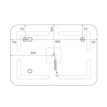 Зеркало 100х70 см белый IDDIS Edifice ЗЛП109