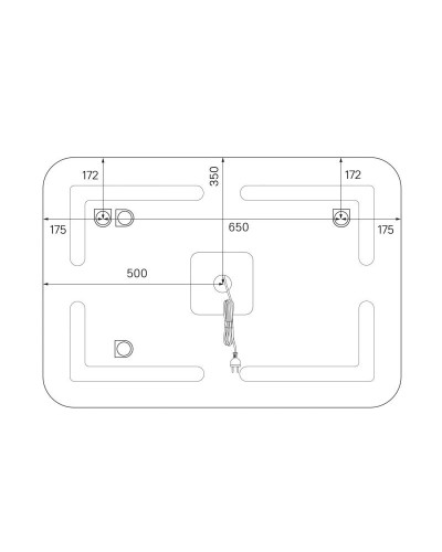 Зеркало 100х70 см белый IDDIS Edifice ЗЛП109