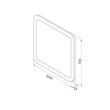 Зеркало 100х70 см белый IDDIS Edifice ЗЛП109