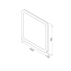 Зеркало 100х70 см белый IDDIS Edifice ЗЛП109