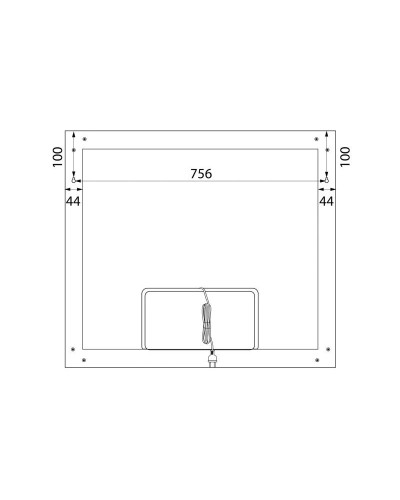 Зеркало 80х70 см черный IDDIS Slide SLI8000i98
