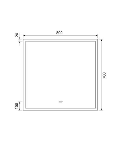 Зеркало 80х70 см черный IDDIS Slide SLI8000i98