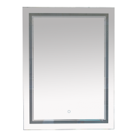 2 Неон - Зеркало LED  600х800 сенсор на зеркале (двойная подсветка) О