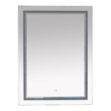 2 Неон - Зеркало LED  600х800 сенсор на зеркале (двойная подсветка) О