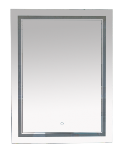 2 Неон - Зеркало LED  600х800 сенсор на зеркале (двойная подсветка) О