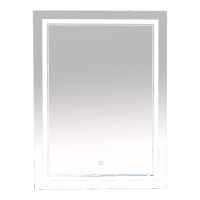 2 Неон - Зеркало LED  600х800 сенсор на зеркале (двойная подсветка) О