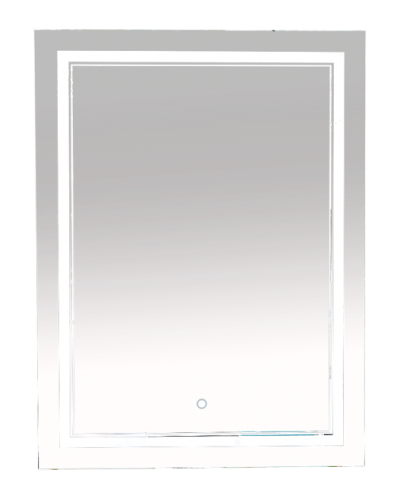 2 Неон - Зеркало LED  600х800 сенсор на зеркале (двойная подсветка) О