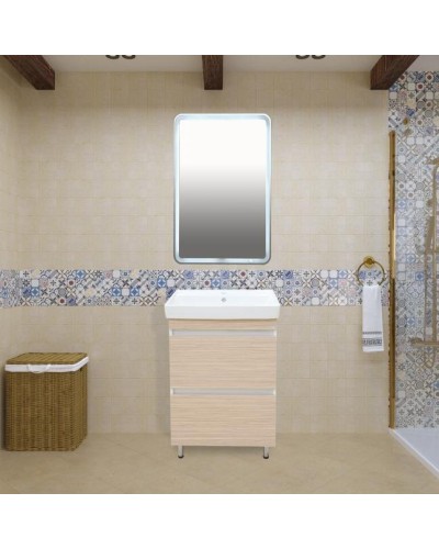 3 Неон - Зеркало LED  500х800 сенсор на корпусе (с круглыми углами)