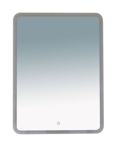 3 Неон - Зеркало LED  600х800 сенсор на зеркале  (с круглыми углами) О