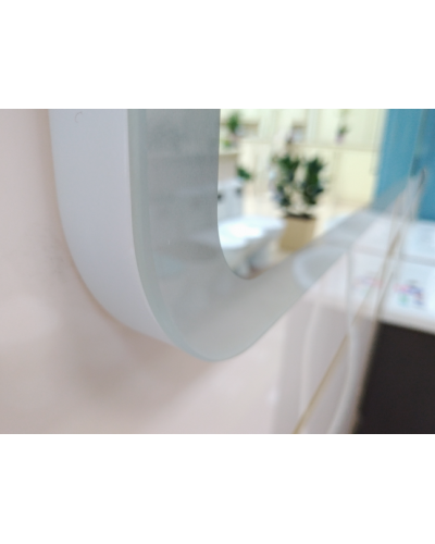 3 Неон - Зеркало LED  600х800 сенсор на зеркале  (с круглыми углами) О