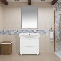 3 Неон - Зеркало LED  600х800 сенсор на зеркале  (с круглыми углами) О