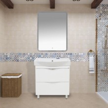 3 Неон - Зеркало LED  600х800 сенсор на зеркале  (с круглыми углами) О