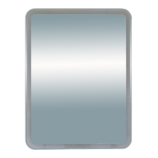 3 Неон - Зеркало LED  600х800 сенсор на корпусе (с круглыми углами) О