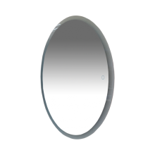 4 Неон - Зеркало LED 600х800 сенсор на зеркале  (овальное) О