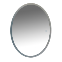 4 Неон - Зеркало LED 600х800 сенсор на зеркале  (овальное) О