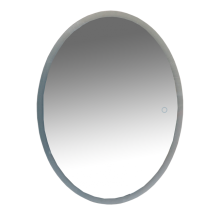 4 Неон - Зеркало LED 600х800 сенсор на зеркале  (овальное) О