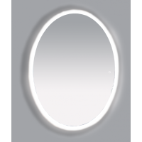 4 Неон - Зеркало LED 600х800 сенсор на зеркале  (овальное) О
