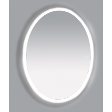 4 Неон - Зеркало LED 600х800 сенсор на зеркале  (овальное) О