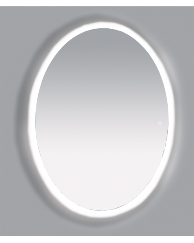 4 Неон - Зеркало LED 600х800 сенсор на зеркале  (овальное) О