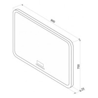 СТАЙЛ D LUX зеркало 900*700 - Максимум О