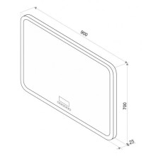 СТАЙЛ D LUX зеркало 900*700 - Максимум О