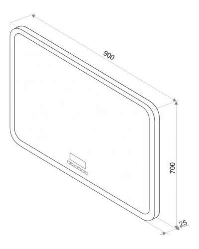 СТАЙЛ D LUX зеркало 900*700 - Максимум О