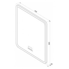 СТАЙЛ G LUX  зеркало 700*900 с музыкальным блоком, подогревом О
