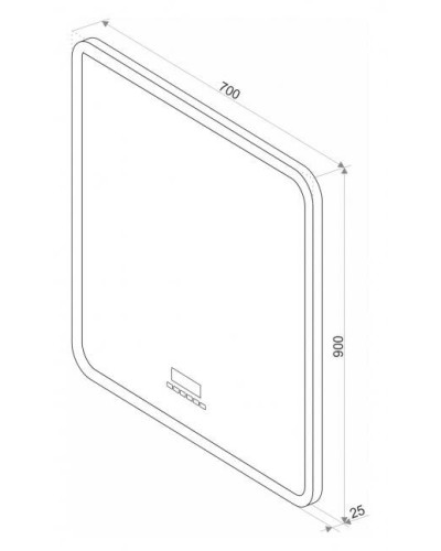 СТАЙЛ G LUX  зеркало 700*900 с музыкальным блоком, подогревом О