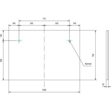 Зеркало 100х70 см Velvex Klaufs zkKLA.100-14