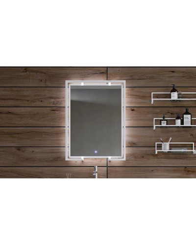 Зеркало 63,9х85 см белый Velvex Gelou zkGEL.60-21 + kmGEL.1-58