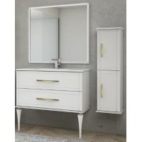 Зеркало со встроенной LED подсветкой, системой Антизапотевания, реверсивное 98x90 CEZARES Bianco opaco 45046