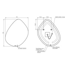 Зеркало 76х90 см Cersanit Eclipse A64152