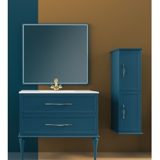 Зеркало со встроенной LED подсветкой, системой Антизапотевания, реверсивное 98x90 CEZARES Blu Petrolio 45048