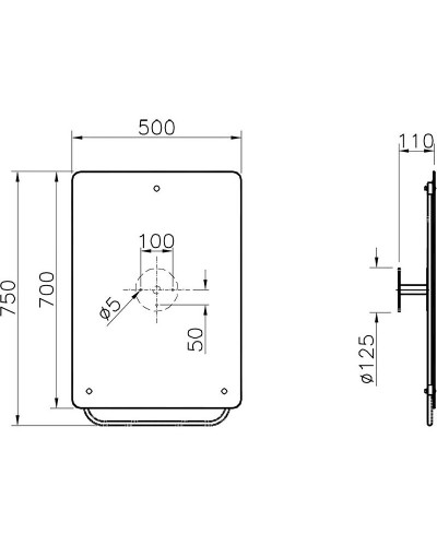 Зеркало Vitra Special Needs 50 A44002 (320-1131) с изменяемым углом наклона