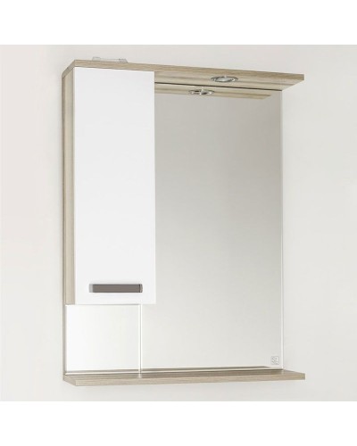 Зеркало со шкафом Style Line Ориноко 60 С с подсветкой Белый Светлое Дерево