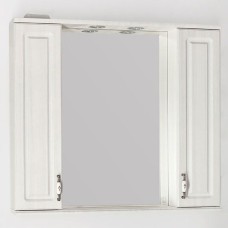 Зеркало со шкафом Style Line Олеандр 2 90 С Люкс с подсветкой Рельеф Пастель
