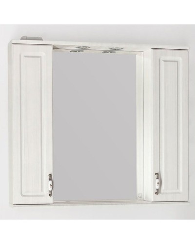 Зеркало со шкафом Style Line Олеандр 2 90 С Люкс с подсветкой Рельеф Пастель