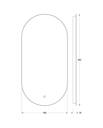 Зеркало 40х80 см Evoform Ledshine BY 2696