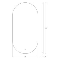 Зеркало 50х100 см Evoform Ledshine BY 2697