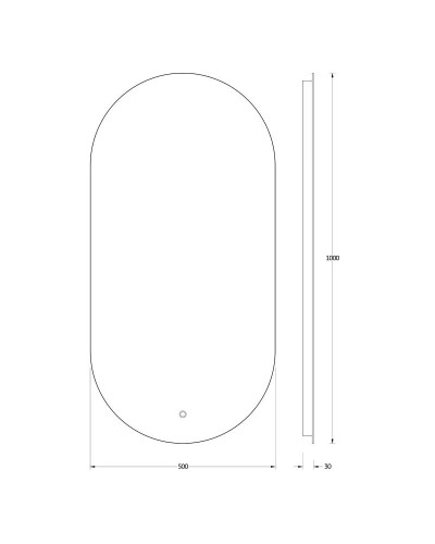 Зеркало 50х100 см Evoform Ledshine BY 2697