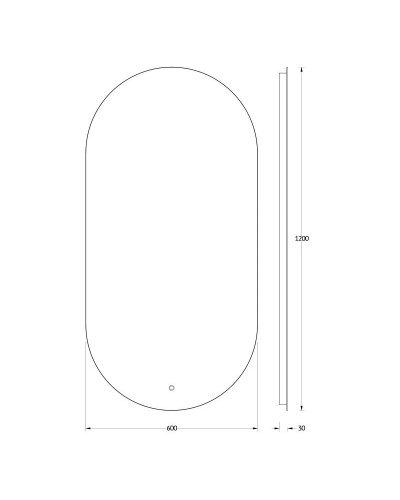 Зеркало 60х120 см Evoform Ledshine BY 2698