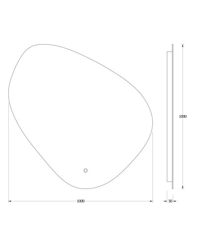 Зеркало 100х100 см Evoform Ledshine BY 2677